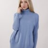 MAGLIA CON MANICA A COSTE - Celeste, TU