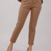 PANTALONE GESSATO CON CINTURA - Cammello, L