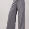 PANTALONE PALAZZO CON DOPPIA ABBOTTONATURA - Grigio, L