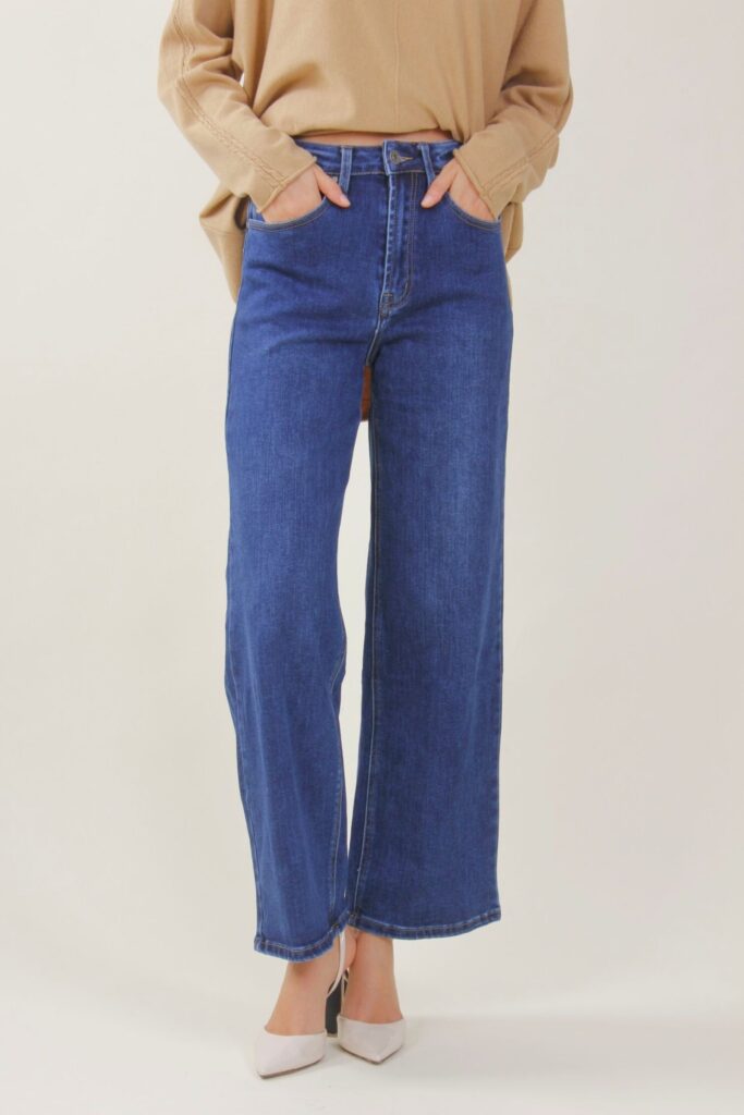 JEANS PALAZZO - Vaqueros azules, XS 
