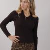 MAGLIA CON SPALLE SCOPERTE - Dark Brown, TU