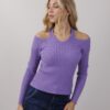 MAGLIA CON SPALLE SCOPERTE - Lilac, TU