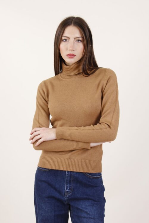 MAGLIA A COLLO ALTO IN VISCOSA