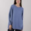 MAGLIA CON MANICHE A PIPISTRELLO - Dusty Blue, TU