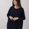 MAGLIA CON MANICHE A PIPISTRELLO - Blue, TU