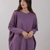 MAGLIA CON MANICHE A PIPISTRELLO - Lavanda, TU