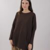 MAGLIA CON MANICHE A PIPISTRELLO - Dark Brown, TU