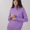 MAGLIA A COLLO ALTO A COSTINE - Lilac, TU