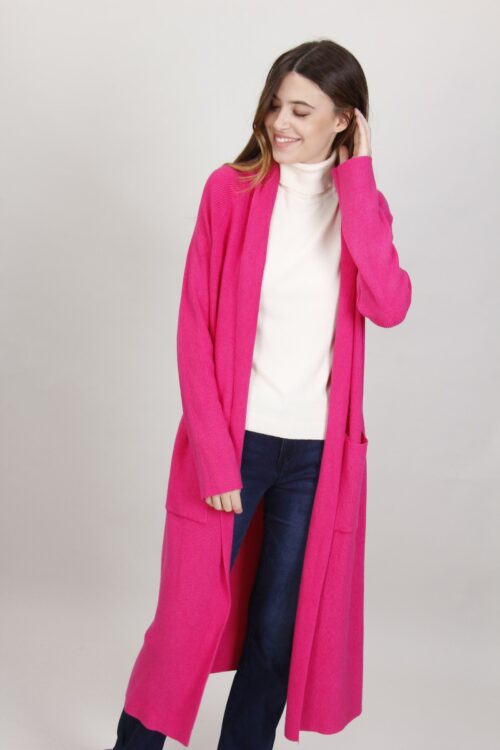 CARDIGAN LUNGO A COSTINE
