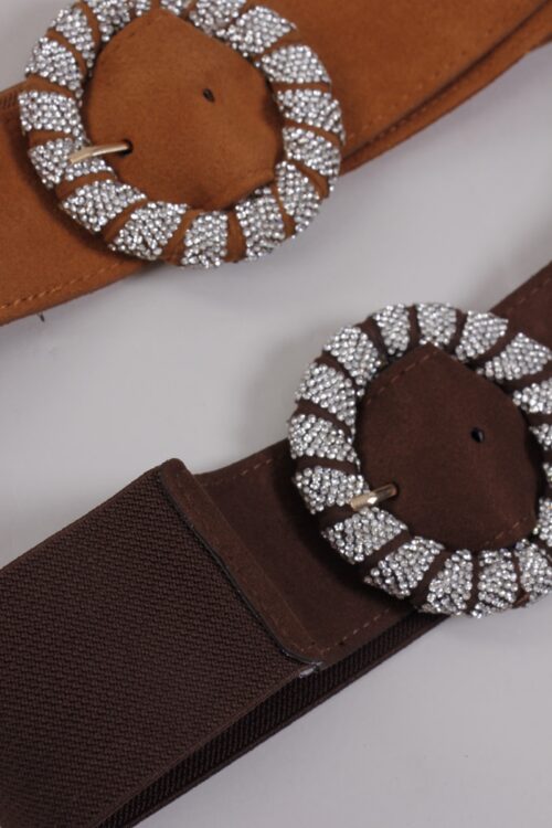 Alternative view of CINTURA CON FIBBIA ROTONDA E STRASS