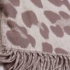 SCIARPA LEOPARDATA CON FRANGE - Beige, TU