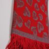 SCIARPA CON MOTIVO A CUORI - Rosso, TU
