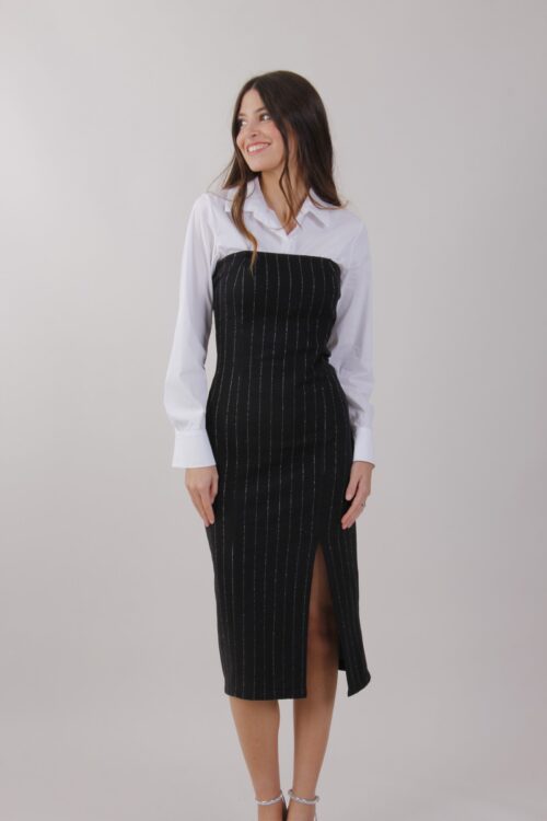 ABITO ELEGANTE GESSATO SENZA SPALLINE