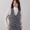 GILET ELEGANTE GESSATO - Grey, M