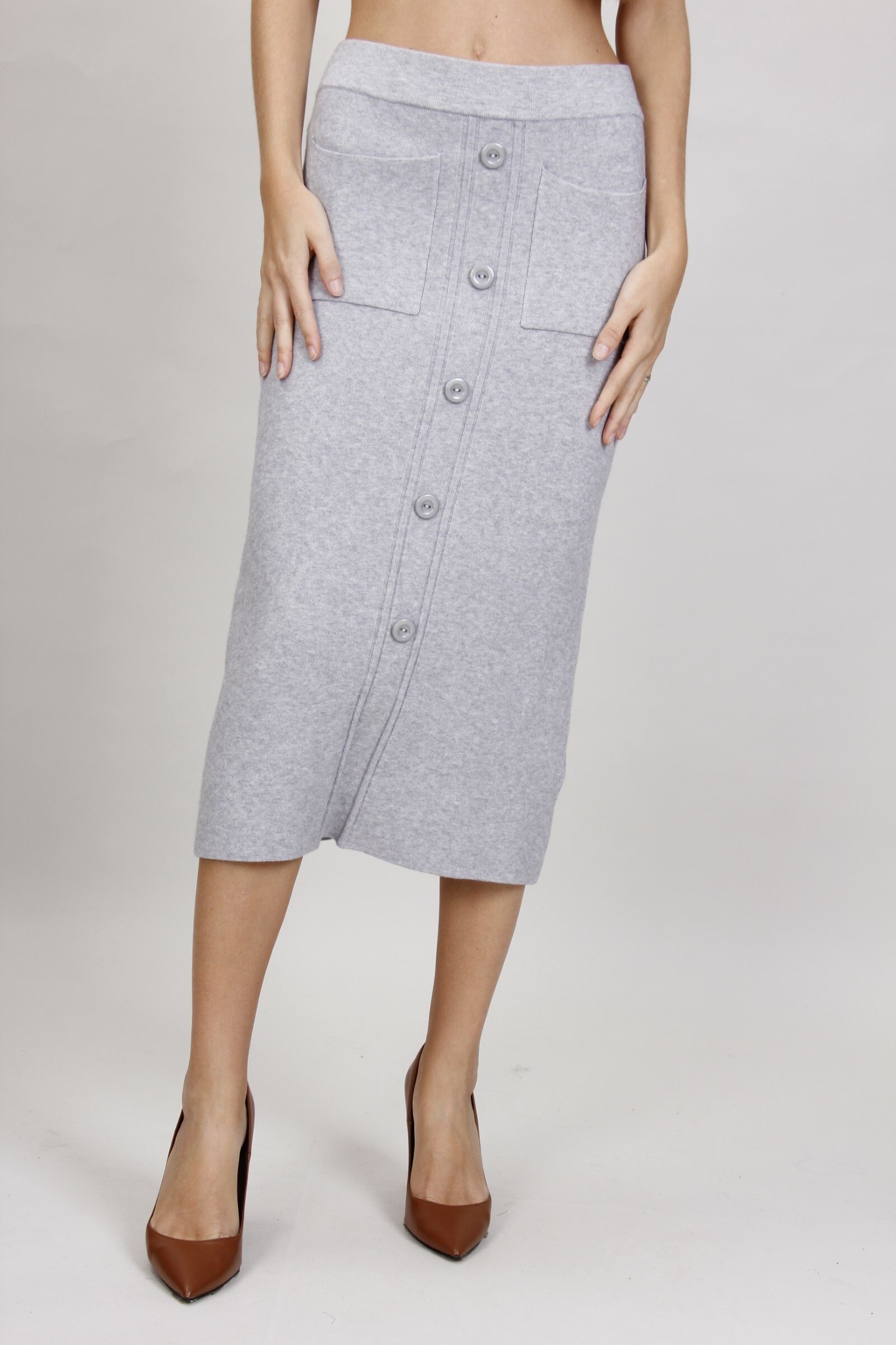 M21885-50_PERLA-rotated GONNA IN MAGLIA CON BOTTONI - Octane, TU