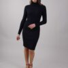 ABITO ADERENTE IN MAGLIA A COSTINE - Black, TU