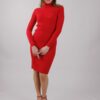 ABITO ADERENTE IN MAGLIA A COSTINE - Red, TU