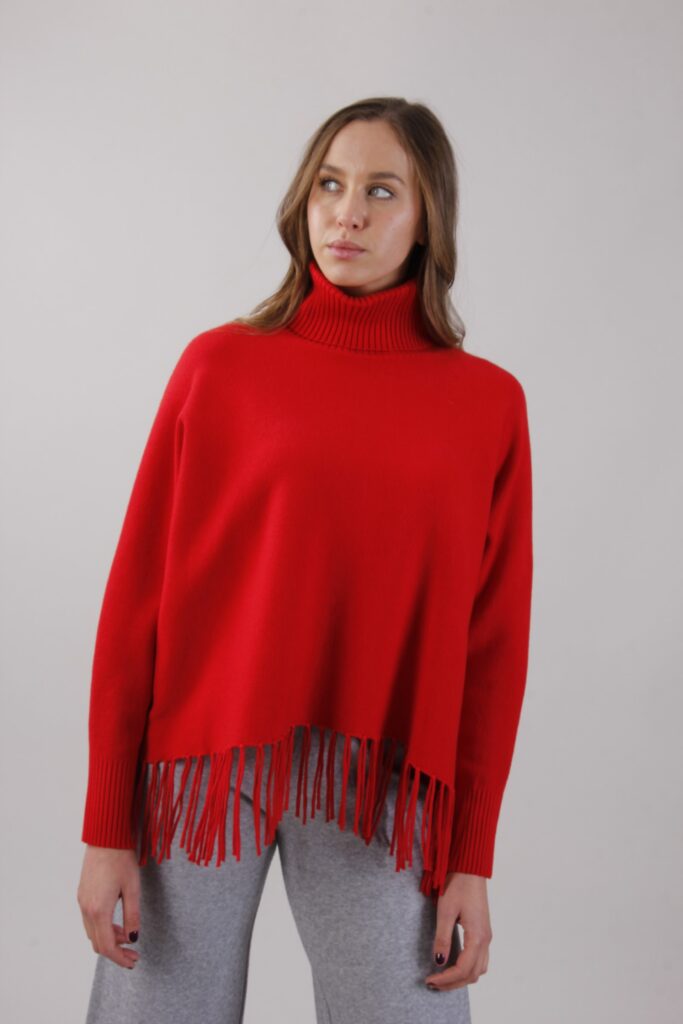 MAGLIA OVERSIZE CON FRANGE 