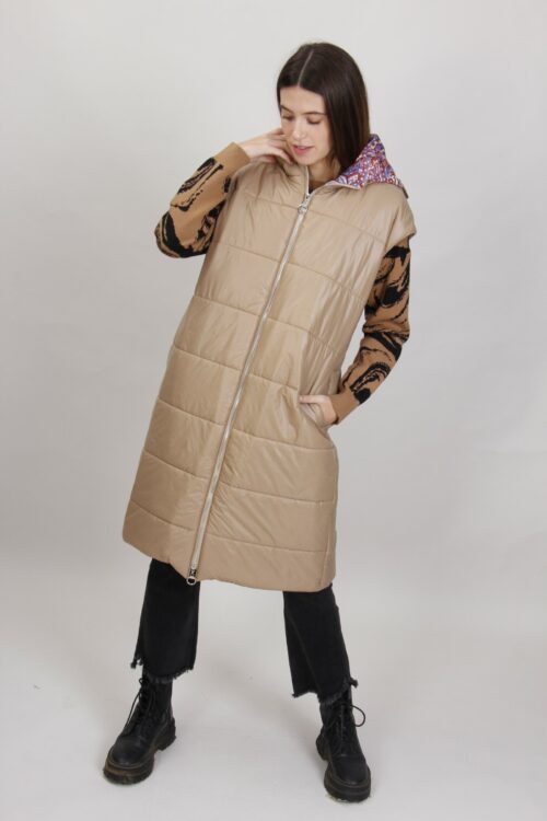 GILET LUNGO TRAPUNTATO