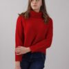 MAGLIONE OVERSIZE A COLLO ALTO - Rosso, TU