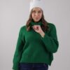 MAGLIONE OVERSIZE A COLLO ALTO - Verde bandiera, TU