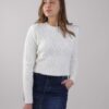 MAGLIONCINO A TRECCE CON PAILLETTES - Panna, TU