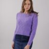 MAGLIONCINO A TRECCE CON PAILLETTES - Lilla, TU
