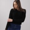 MAGLIONCINO A TRECCE CON PAILLETTES - Nero, TU