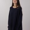 MAGLIA CON POLSINI A COSTINE - Blu, TU