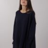 MAGLIA CON POLSINI A COSTINE - Blu, TU