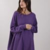 MAGLIA CON POLSINI A COSTINE - Lavanda, TU