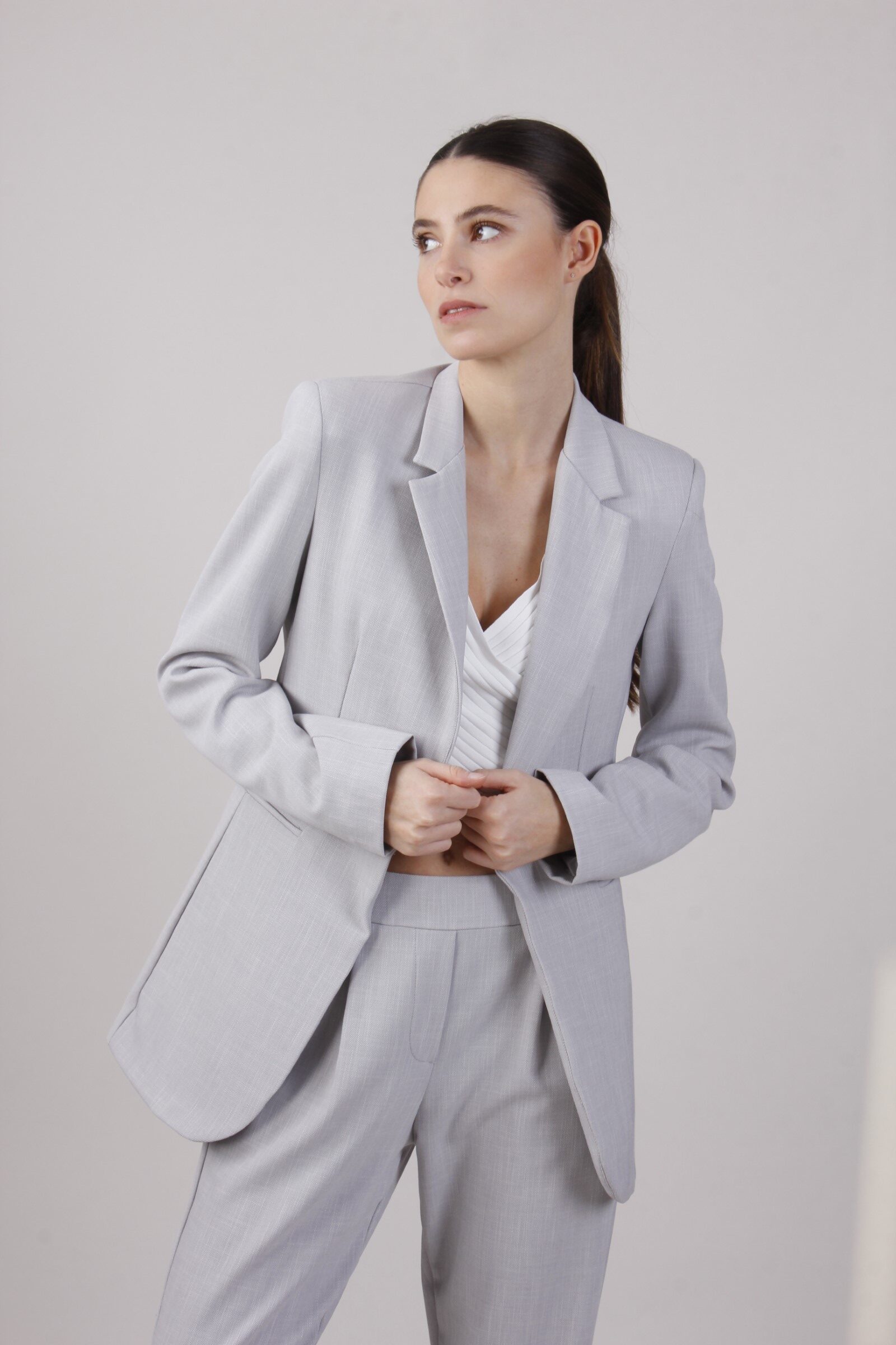 AS50823-80_GRIGIO GIACCA MONOPETTO DA COMPLETO - Γκρί, M