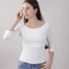 MAGLIA MANICA 3/4 IN COTONE ADERENTE - TU