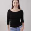 MAGLIA MANICA 3/4 IN COTONE ADERENTE - TU