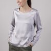 BLUSA A MANICHE LUNGHE IN VISCOSA - Pearl, S