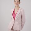 GIACCA MONOPETTO STRUTTURATA A FANTASIA - Rosa, L