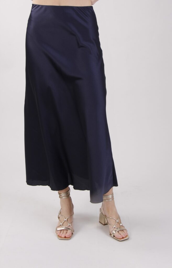 GONNA LUNGA SATIN - Blau, TU 