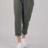 PANTALONE PUNTO MILANO CON ELASTICO IN VITA - Military Olive, S