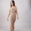 ABITO SATIN CON SCOLLO A CASCATA - S