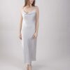 ABITO SATIN CON SCOLLO A CASCATA - Pearl, M
