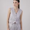 GILET IN LUREX - Grigio, L