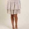MINIGONNA A BALZE IN PIZZO - Beige, TU