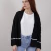 CARDIGAN IN MAGLIA CON DETTAGLI IN LUREX - Black, TU