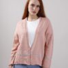 CARDIGAN IN MAGLIA CON DETTAGLI IN LUREX - Rose, TU