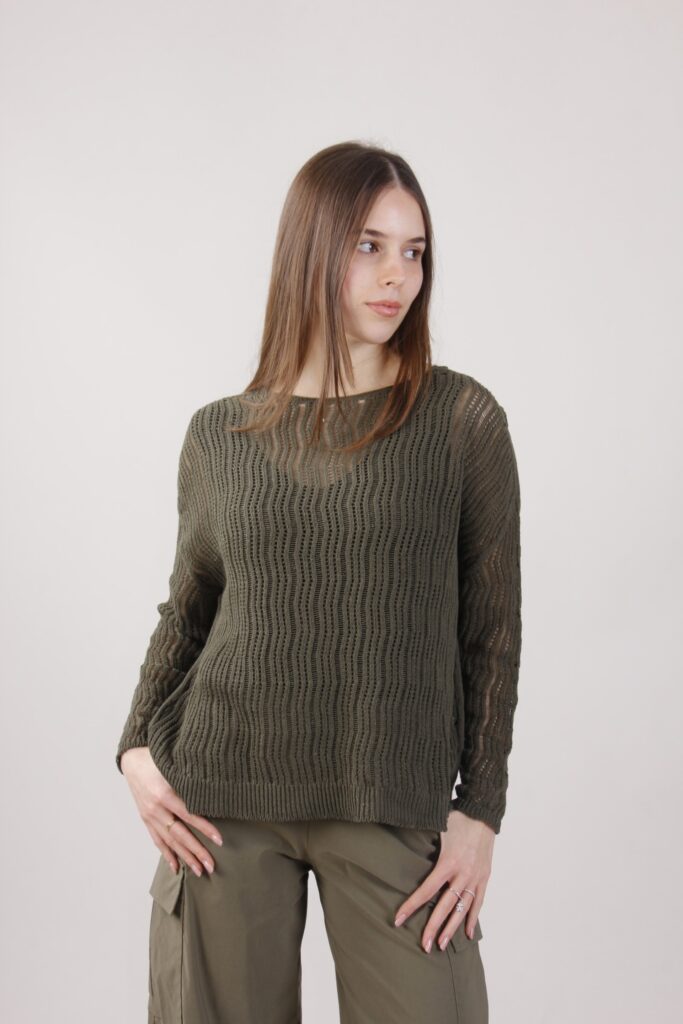 MAGLIA TRAFORATA IN COTONE 
