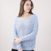 MAGLIA TRAFORATA IN COTONE - Celeste, TU