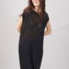 ABITO LUNGO TRAFORATO IN LUREX - Black, TU