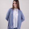 CARDIGAN CON FRANGE - Azzurro polvere, TU