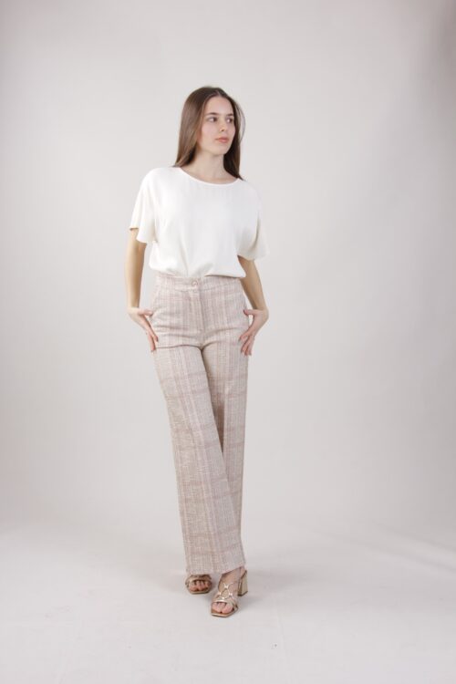 PANTALONI PALAZZO IN TWEED