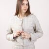 LU81358-80_CELESTE GIACCA IN TWEED TESSUTO LUREX - Celeste, S